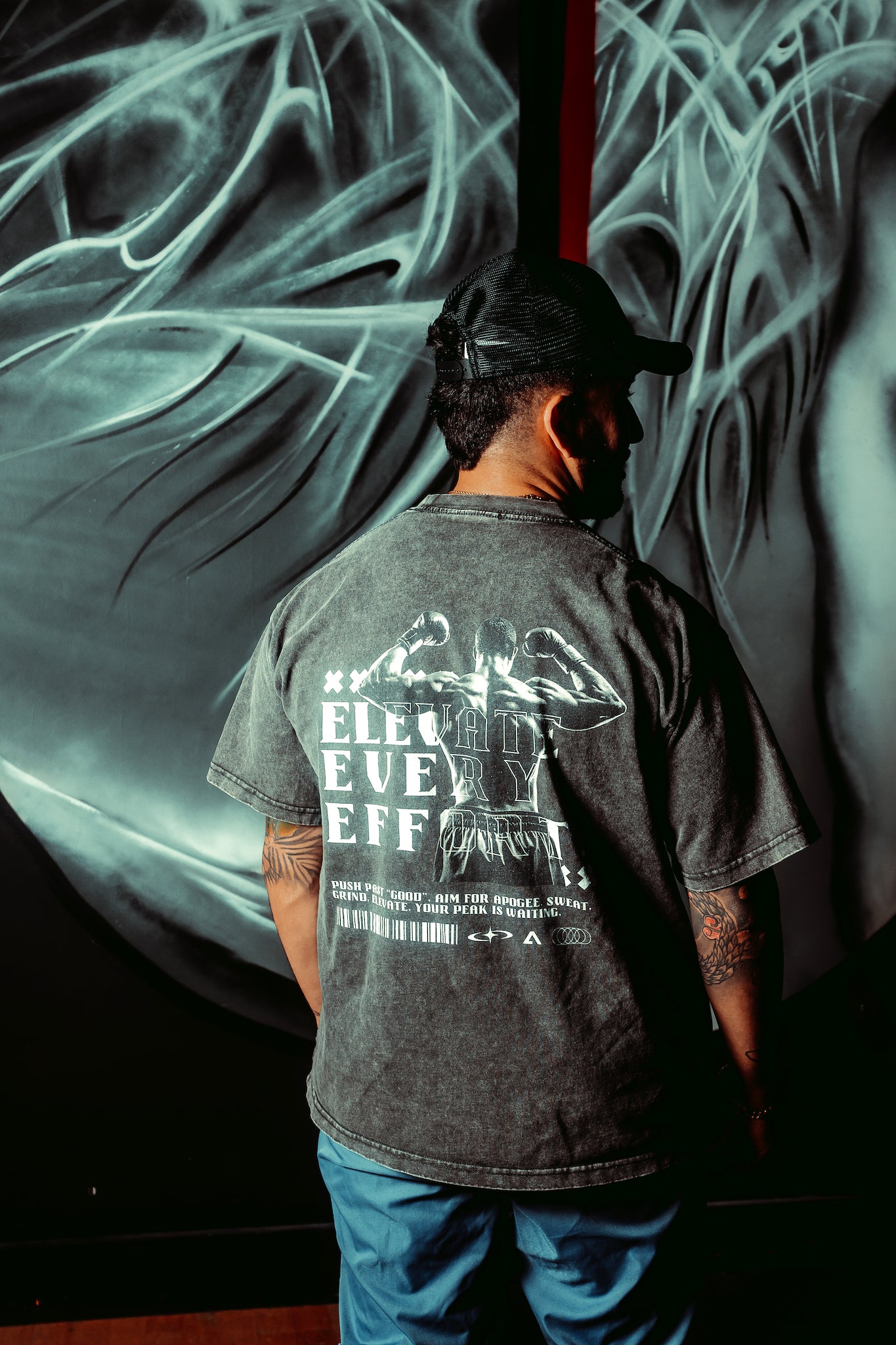Spring 24' Collection | ELEVATE EVERY EFFORT (T-Shirt) LIMITED DROP (ACID WASH)
