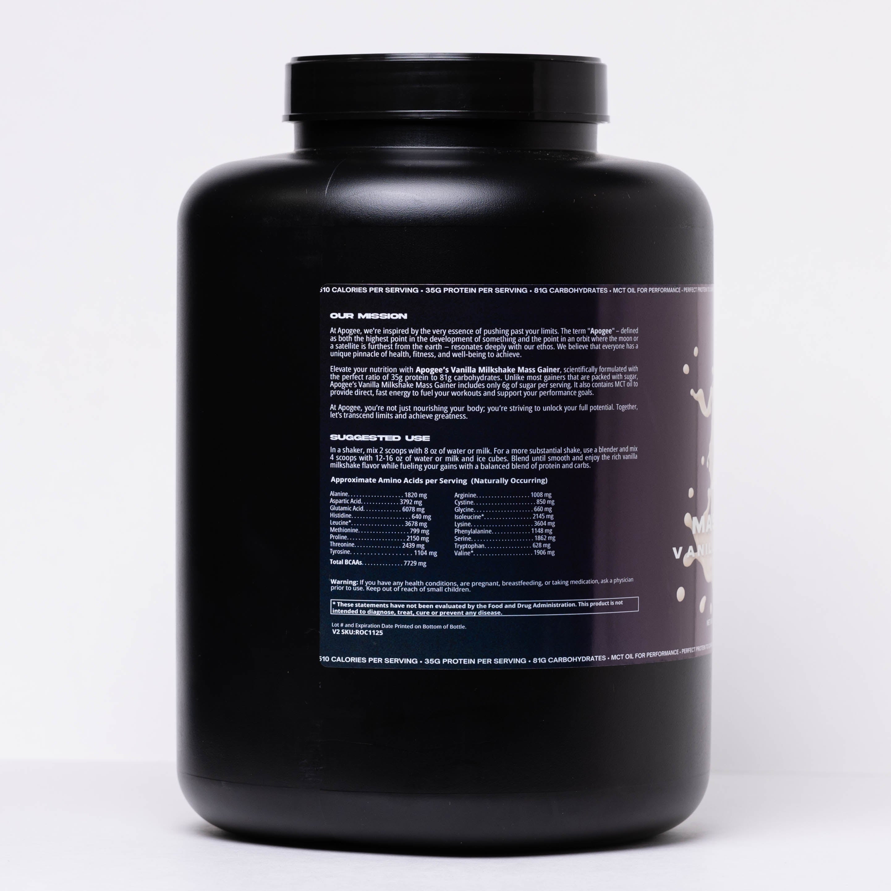 APOGEE VANILLA MILKSHAKE MASS GAINER