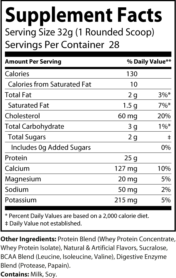APOGEE VANILLA CONE WHEY ISOLATE PROTEIN +