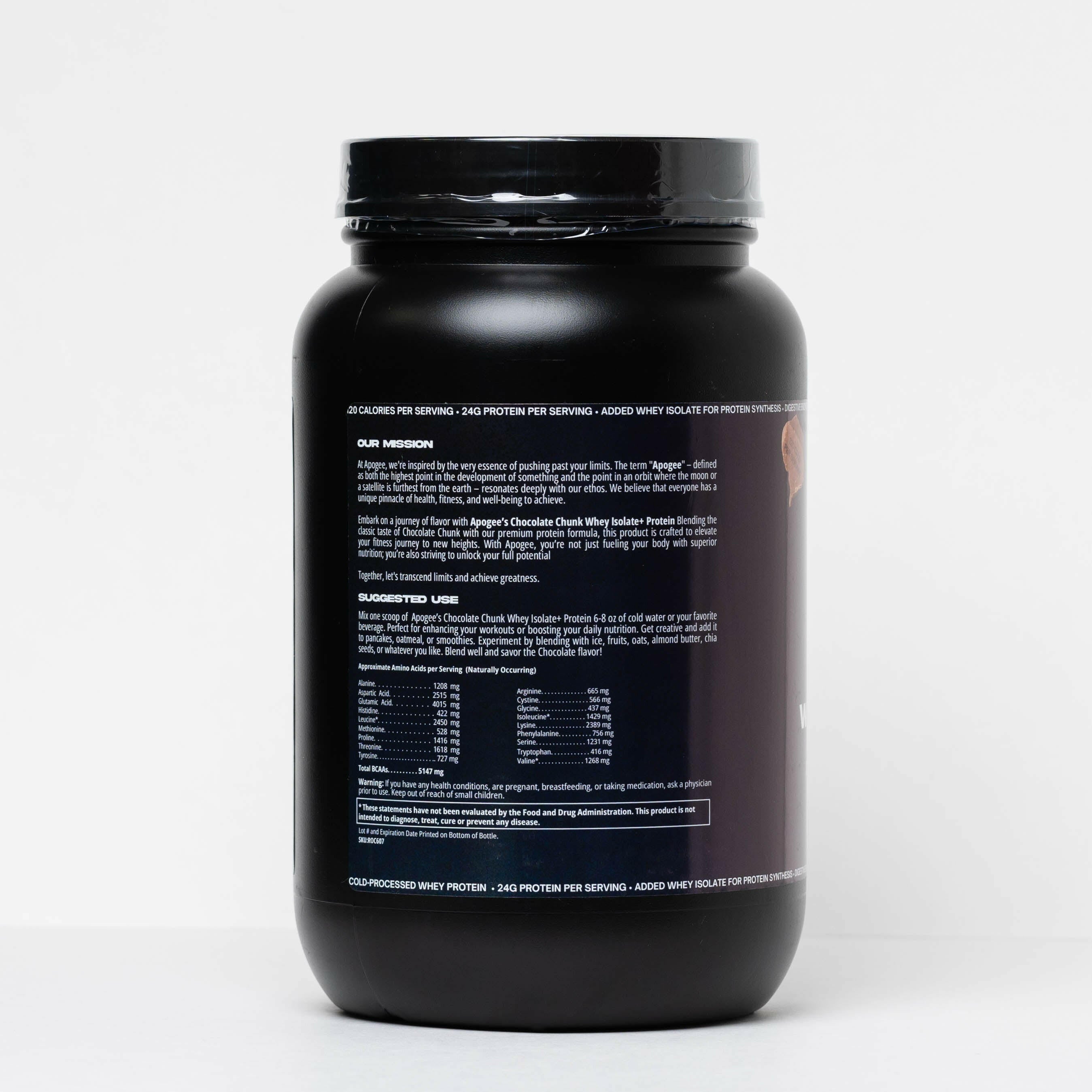 APOGEE CHOCOLATE CHUNK WHEY ISOLATE PROTEIN +